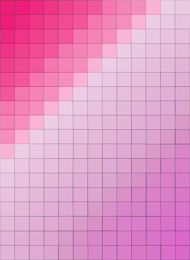 Pink fading to purple colored blocks.