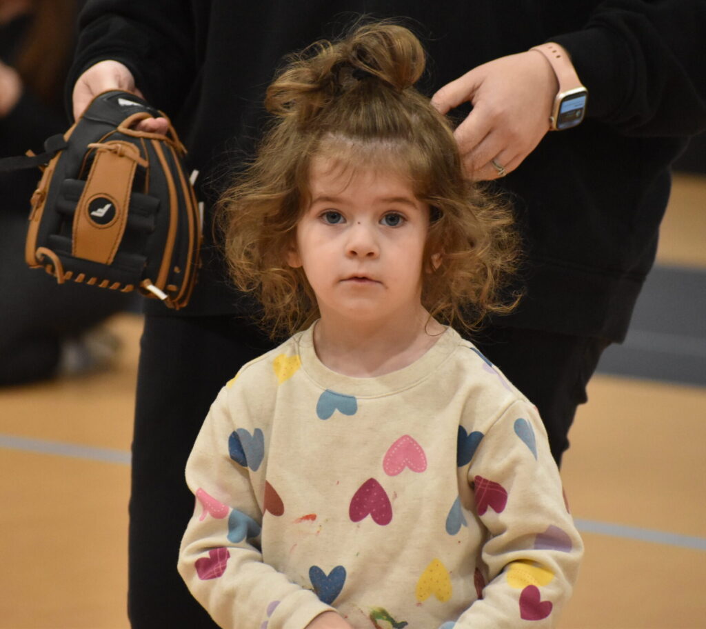 A child looking at the camera.