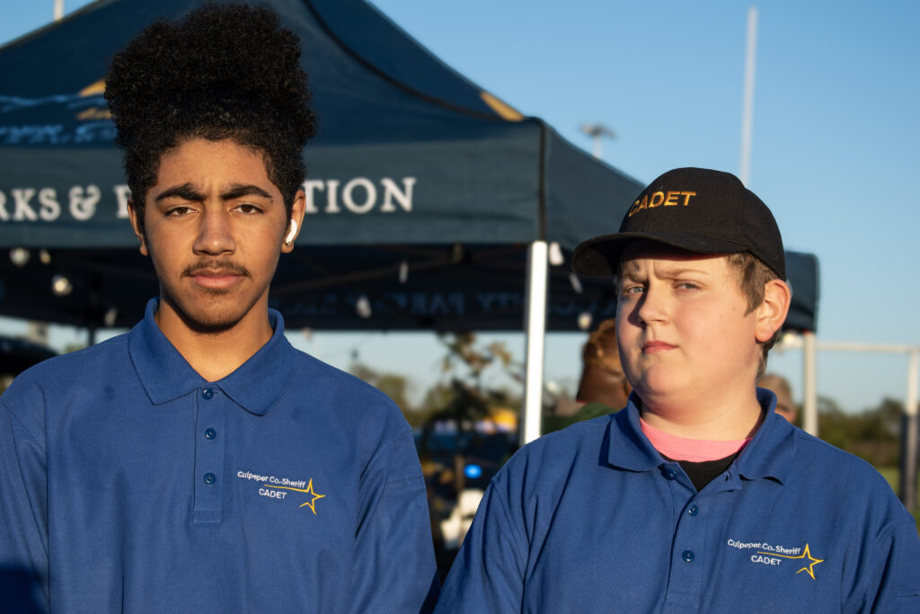 Two boys looking at the camera.